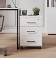 Wooden 3 Drawer Movable Pedestal Cabinet - 5