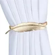 Feather Shaped Elastic Metallic Curtain Buckles - 1