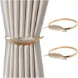 Feather Shaped Elastic Metallic Curtain Buckles - 2