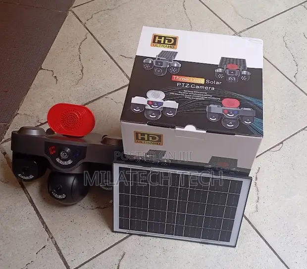 Triple Lens 4G Wireless Solar CCTV Camera - 1