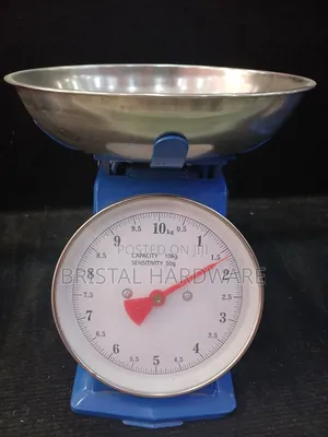 10kg Analog Kitchen Scale - Blue Metal Base