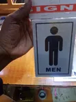 Men Toilet Sign - Aluminium Plate - 1