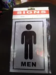Men Toilet Sign - Aluminium Plate - 2