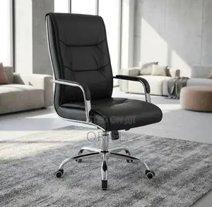 Executive Guest Chair - Black Leather