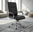 Executive Guest Chair - Black Leather - 1