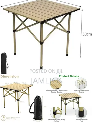 Foldable Metallic Picnic & Camping Table