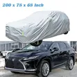 Universal Grey Car Cover with Fleece Lining & Reflectors - 1