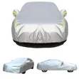 Universal Grey Car Cover with Fleece Lining & Reflectors - 2