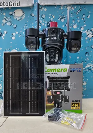 V380 Pro 4G AI Solar Camera with 4 Lenses