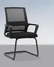Black Mesh Office Waiting Chair - 1