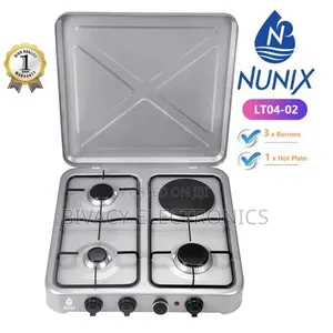 Nunix Table Top Cooker - 3 Gas + 1 Electric Burner