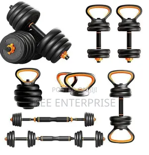 Euromax 50kg 6-in-1 Kettlebell/Barbell Set