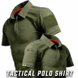Men's Tactical Breathable Golf Polo T-Shirt with Pocket - 5