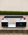 Instanbul Nova 4ft Modern TV Stand - Black & White - 1