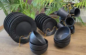 Seti ya Vyakula Nyeusi ya Vipande 24 Ubora wa Juu