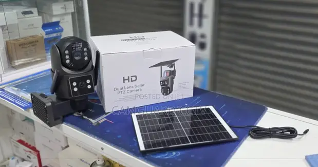 1080p HD Dual Lens Solar Security Camera 360° PTZ Night Vision - 1