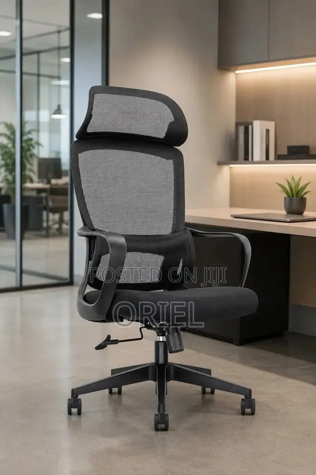 Brand New Swivel High Back Office Chair - Black - 1