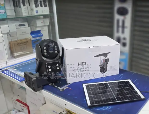 Ubox Solar-Powered Outdoor Dual Lens PTZ WiFi Camera - 1