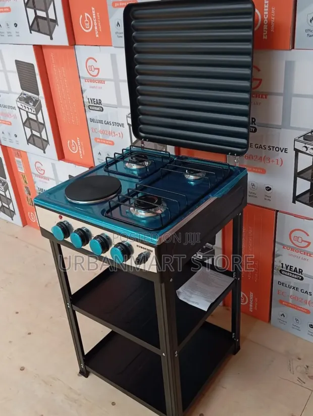 New Eurochef 3 Gas + 1 Electric Standing Cooker - 1