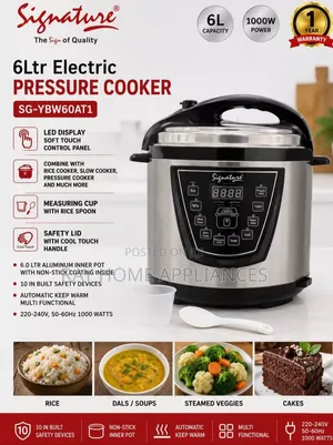 1000W 6 Litre Electric Pressure Cooker