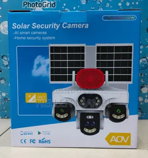 New AOV 4G Solar Powered CCTV Camera with 4 Lenses