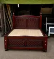Imperial 5x6 Mahogany Bed | Luxury Carved Wooden Bed - 1