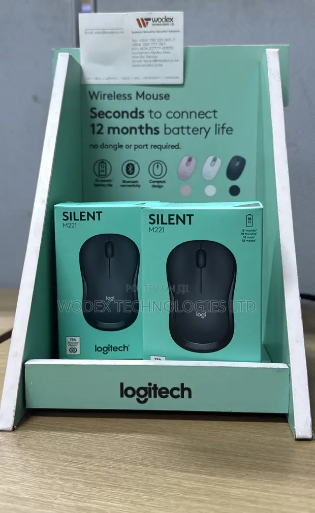 Logitech M221 Silent Wireless Mouse (Black) - 1