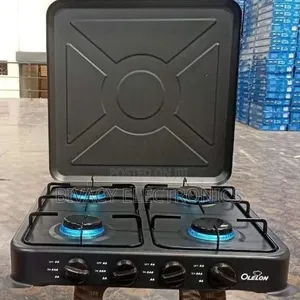Olelon 4 Burner Gas Stove Cooker yenye Cover Lid