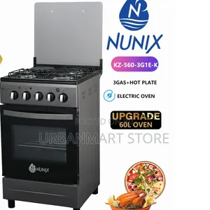 Brand New Nunix 50x55 Freestanding 3+1 Cooker with Oven