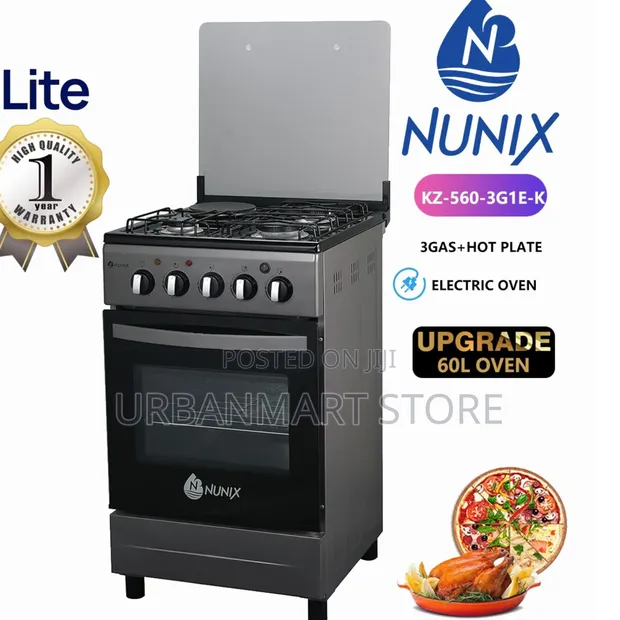 Nunix 3+1 Standing Cooker 50x55 with Oven - 1
