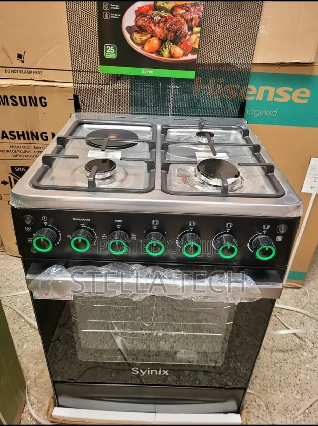 Syinix 60x60cm 3+1 Gas Cooker with Electric Oven - 1
