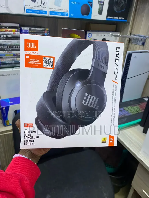 JBL Live 770NC Black Over-Ear Headphones - 1