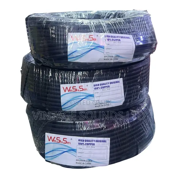 WSS 1.5mm Black Speaker Cable 100M Roll - 1