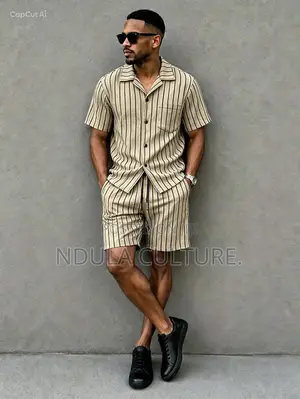 Men's Vacation Two-Piece Set: Shirt and Shorts