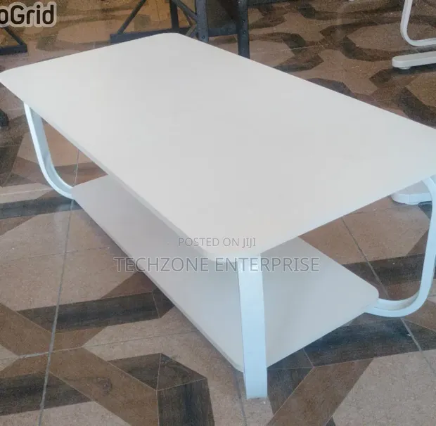 White Imported Executive Marble Top Coffee Table - 1
