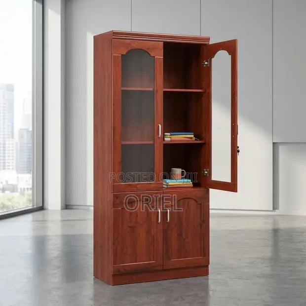 Wooden Office Storage Cabinet - 2 Door - 1
