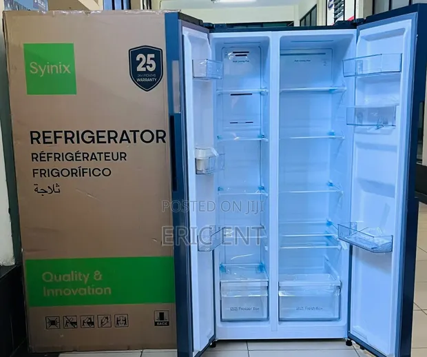 Syinix 460L Side-by-Side Refrigerator with Water Dispenser - 1