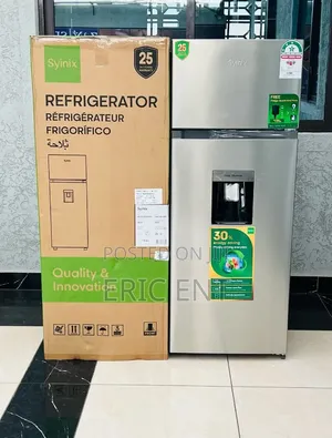 Syinix 210L Double Door Fridge with Water Dispenser