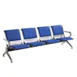3 Seater Blue Padded Waiting Bench - 2