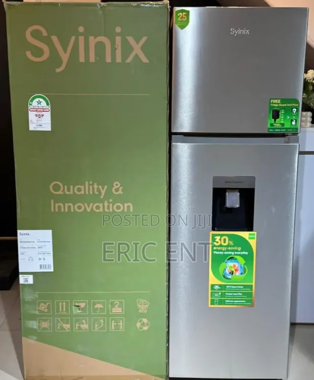 Syinix Double Door Refrigerator No Frost 257L with Water Dispenser - 1
