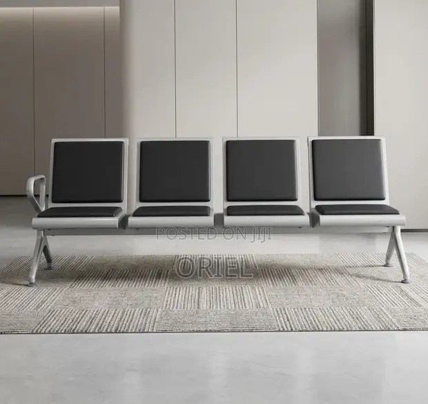 Heavy Duty Airport Waiting Bench - Black - 1