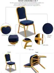 Blue Banquet Conference Armless Chair - 1