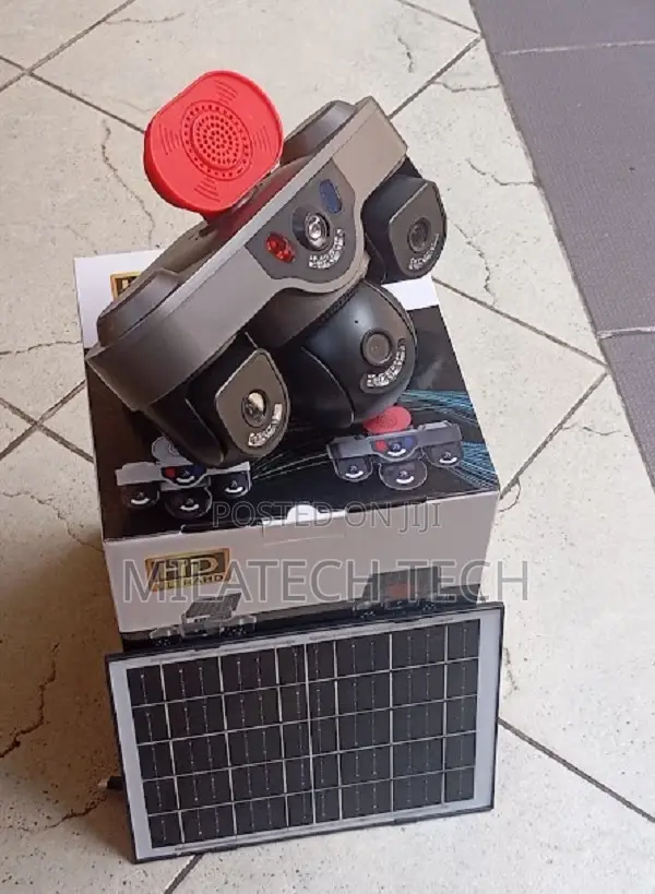 Triple Lens 4G Solar CCTV Security Camera with Siren - 1