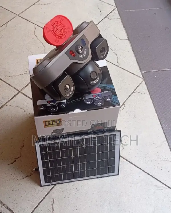 Solar Powered 4G Triple Lens CCTV Camera with Siren - 1