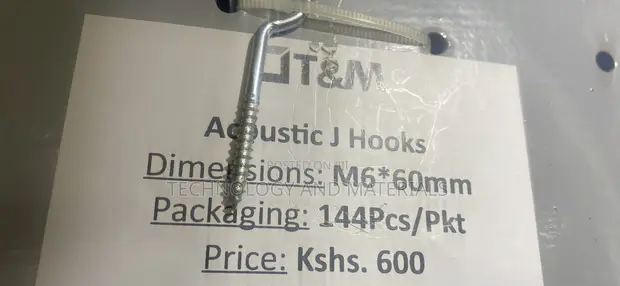 Acoustic J Hooks M6x60mm - 1