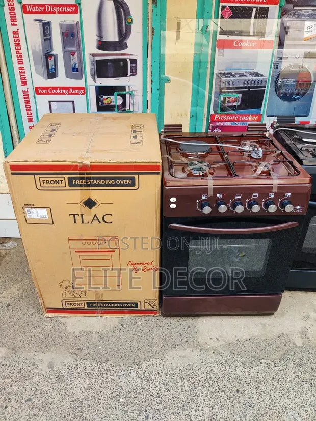 TLAC 60x60cm Standing Cooker 3 Gas + 1 Electric - Black - 1