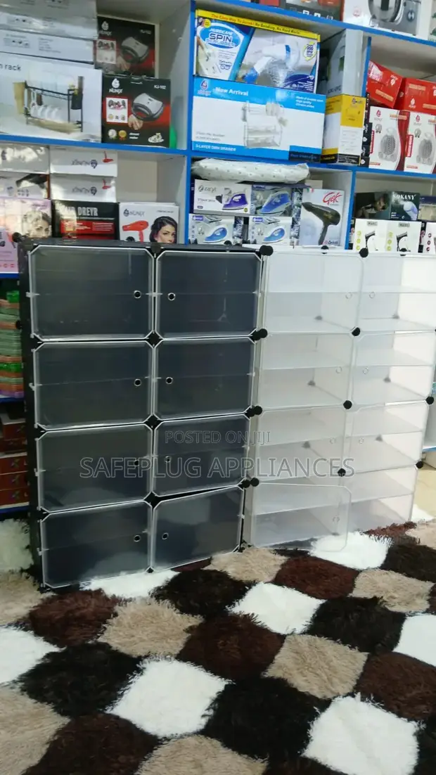 Plastic Shoe Rack Organizer - Double Column - 1