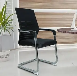 Black Mesh Reception Waiting Chair