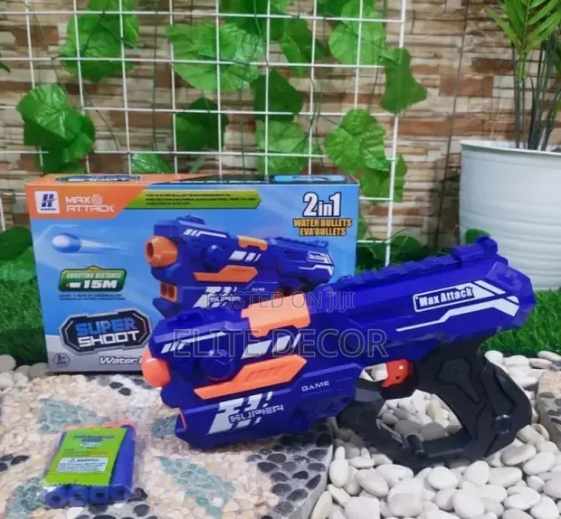 Blue Soft Shooting Toy Gun Blaster for Kids - 1