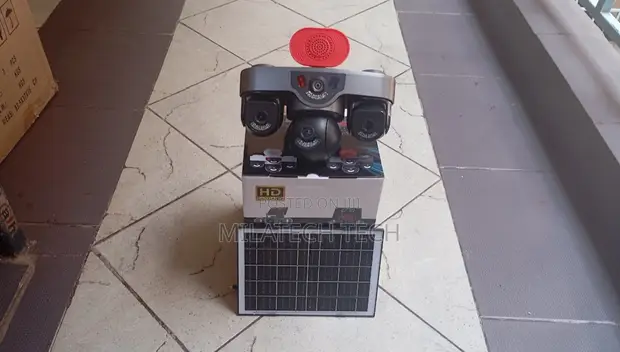 4G Solar Triple Lens CCTV Camera 360° With Siren - 1